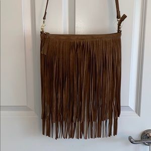 Brand New Camel Fringe Cross Body Bag ✨